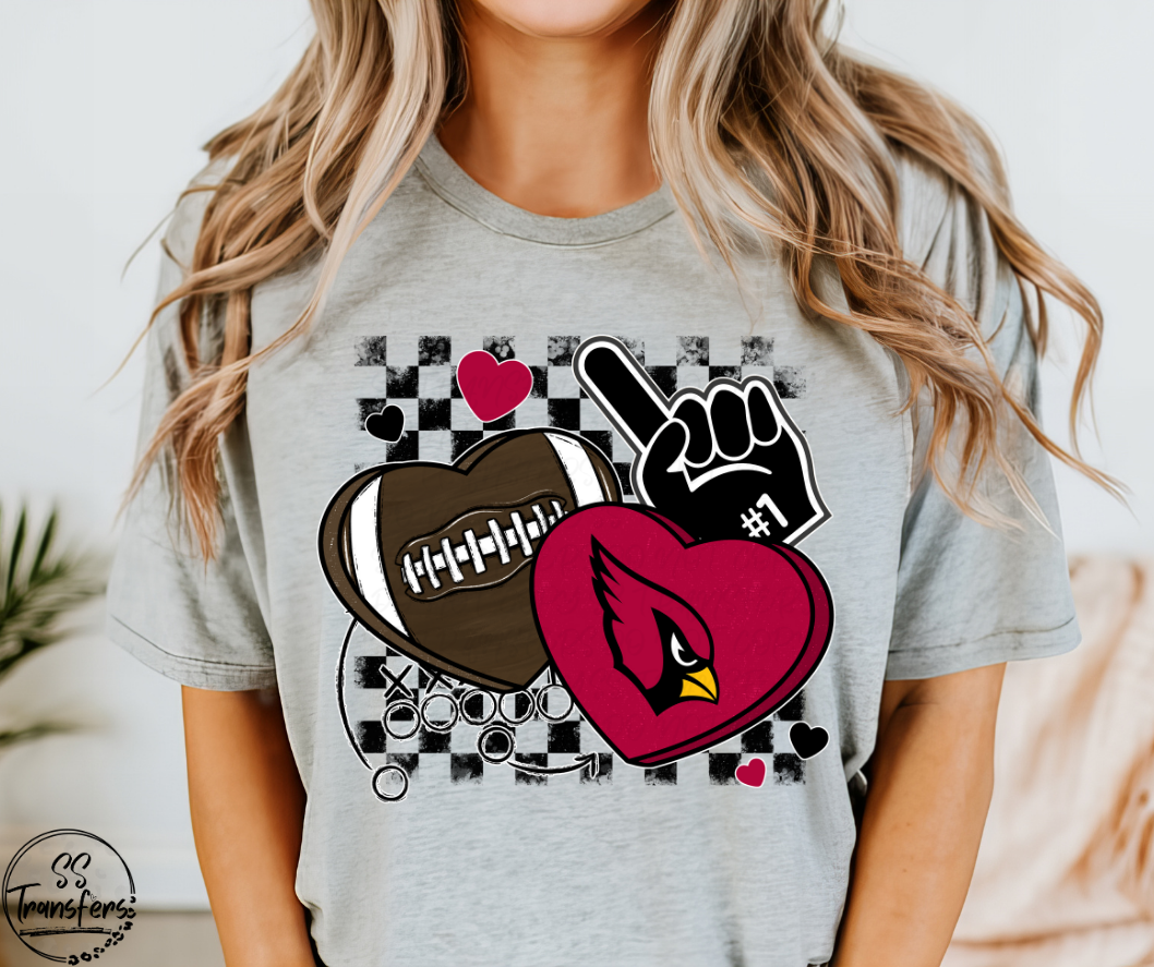 Heart Pro Teams (All Pro Teams Avail.) DTF Transfer