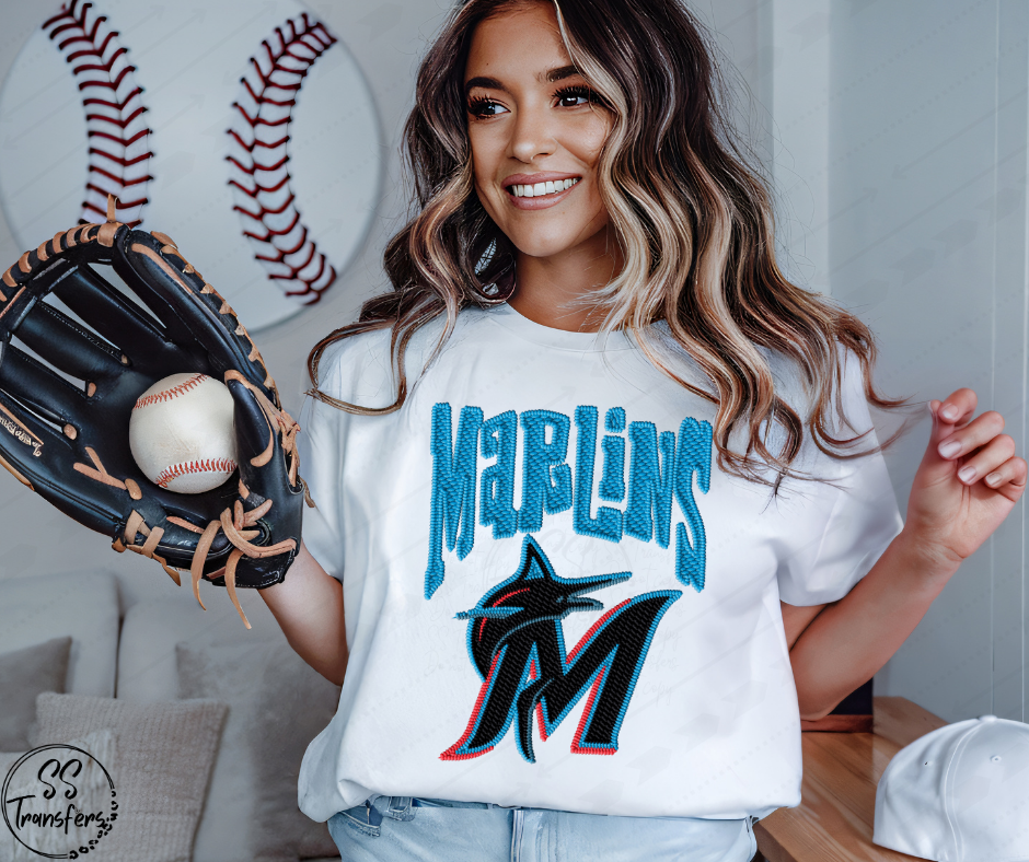 Pro Baseball Faux Embroidered (All Pro Teams Avail.) DTF Transfer
