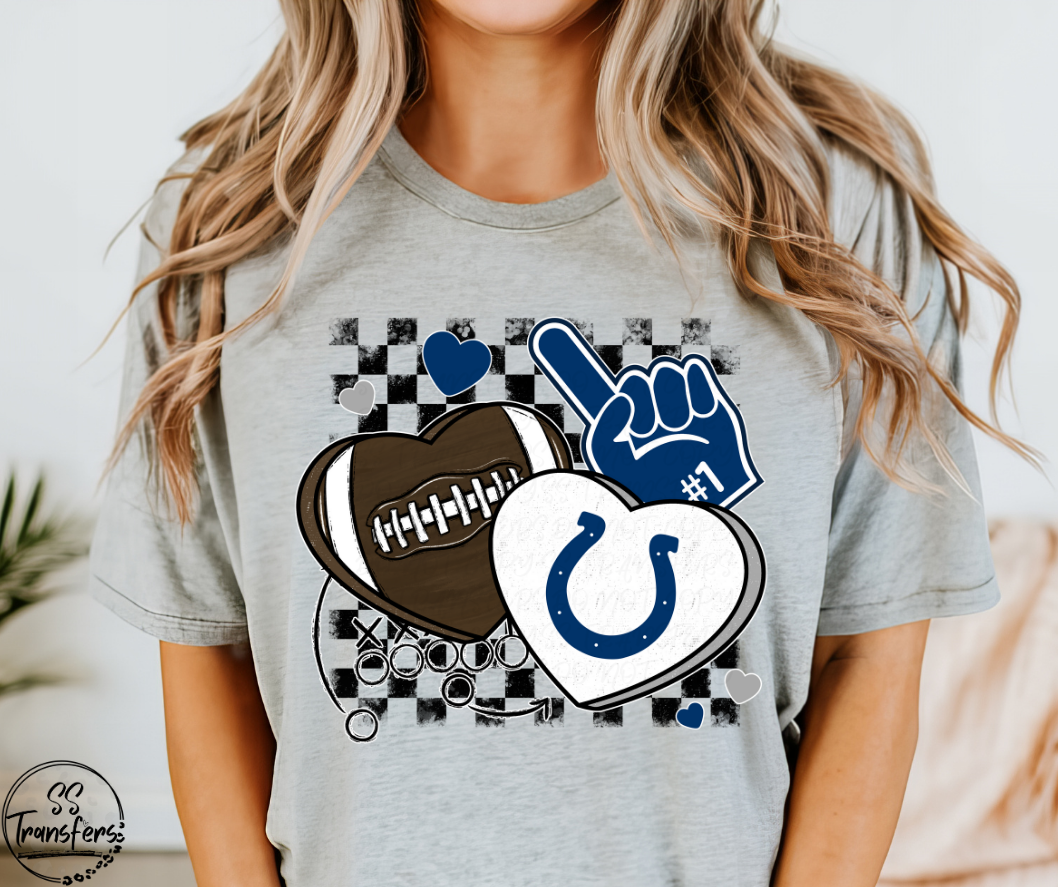 Heart Pro Teams (All Pro Teams Avail.) DTF Transfer