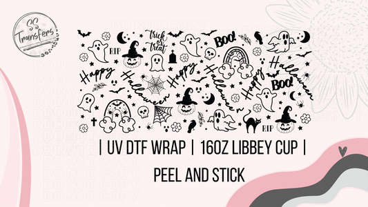 Happy Halloween Rainbow Libbey UV Wrap