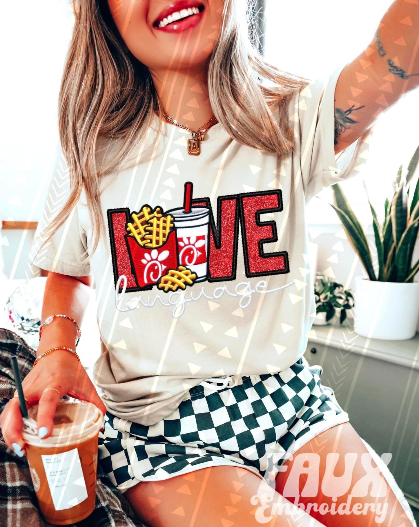 Love Language Faux Embroidered (Multiple Options) DTF Transfer