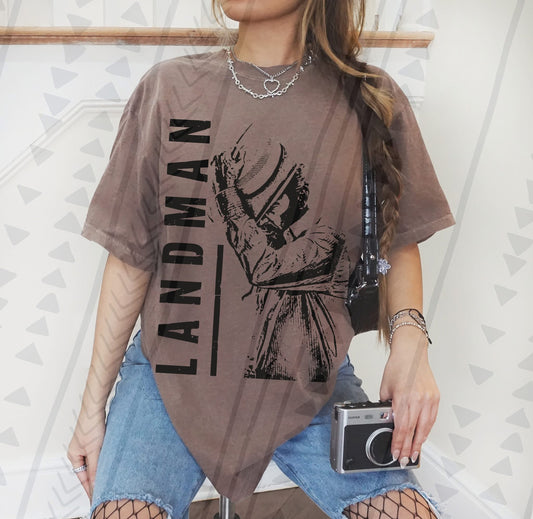 Land Man Outline DTF Transfer