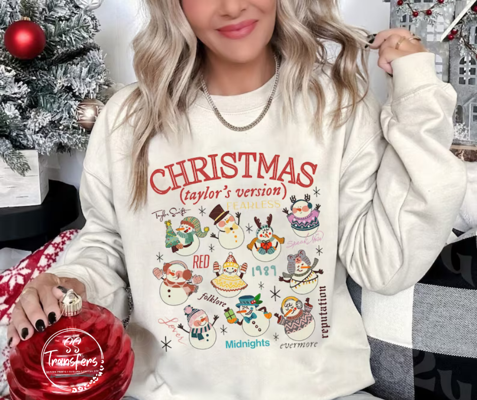 Christmas (Tay's Version) Snowman DTF Transfer