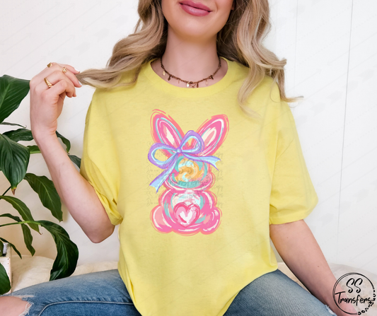 Watercolor Bunnies (Multiple Colors) DTF Transfer