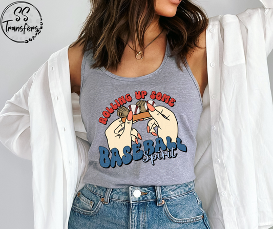 Rolling Up Some Baseball Spirit DTF Transfer