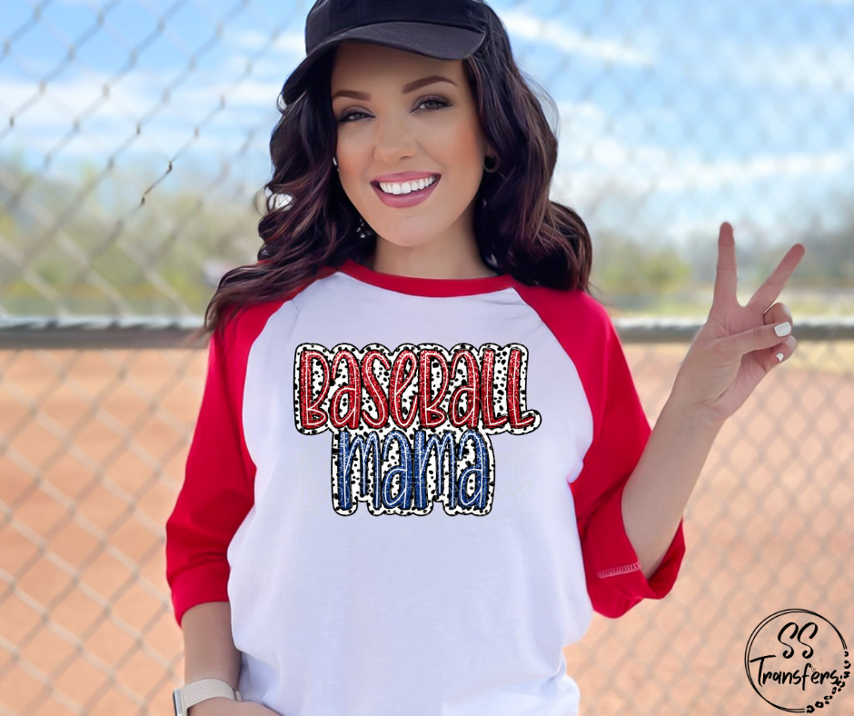 Dalmatian Baseball Mama DTF Transfer