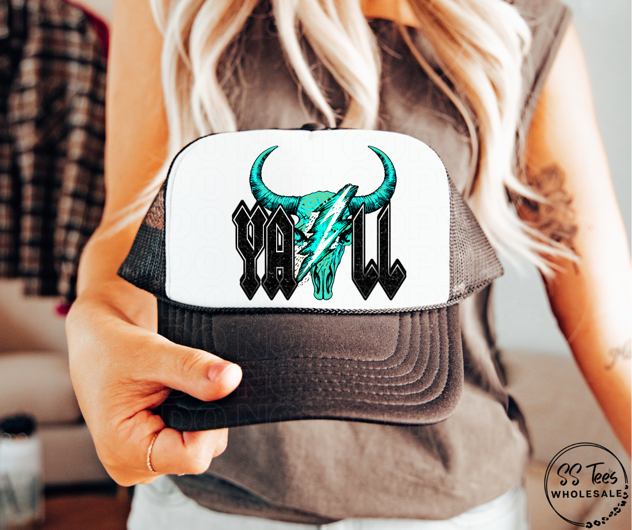 Ya'll Longhorn Hat DTF/Sub Transfer