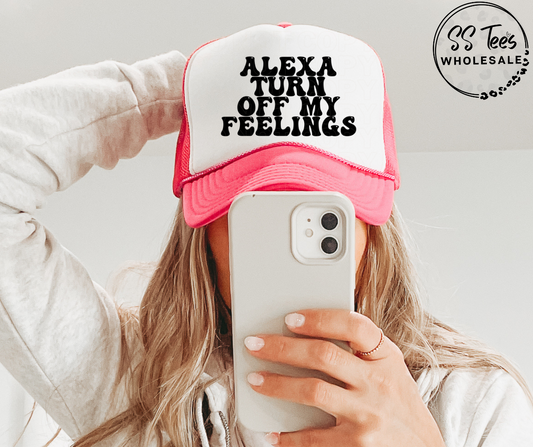 Alexa Turn off My Feelings Hat DTF/Sub Transfer