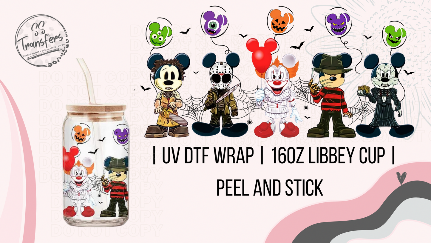 Scary Cartoons Libbey UV Wrap