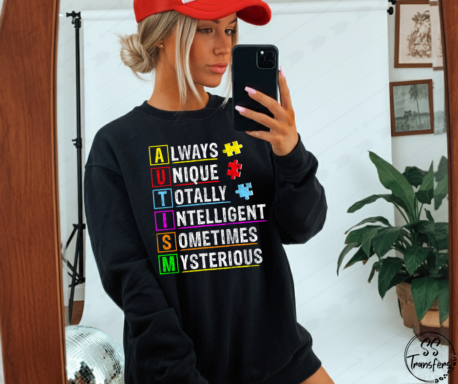 Autism Words DTF Transfer