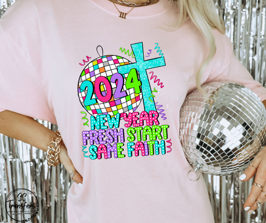 New Year, Fresh Start, Same Faith DTF Transfer