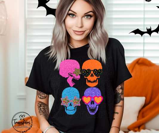 Faux Glitter Skellies DTF Transfer