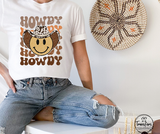 Happy Face Howdy DTF Transfer