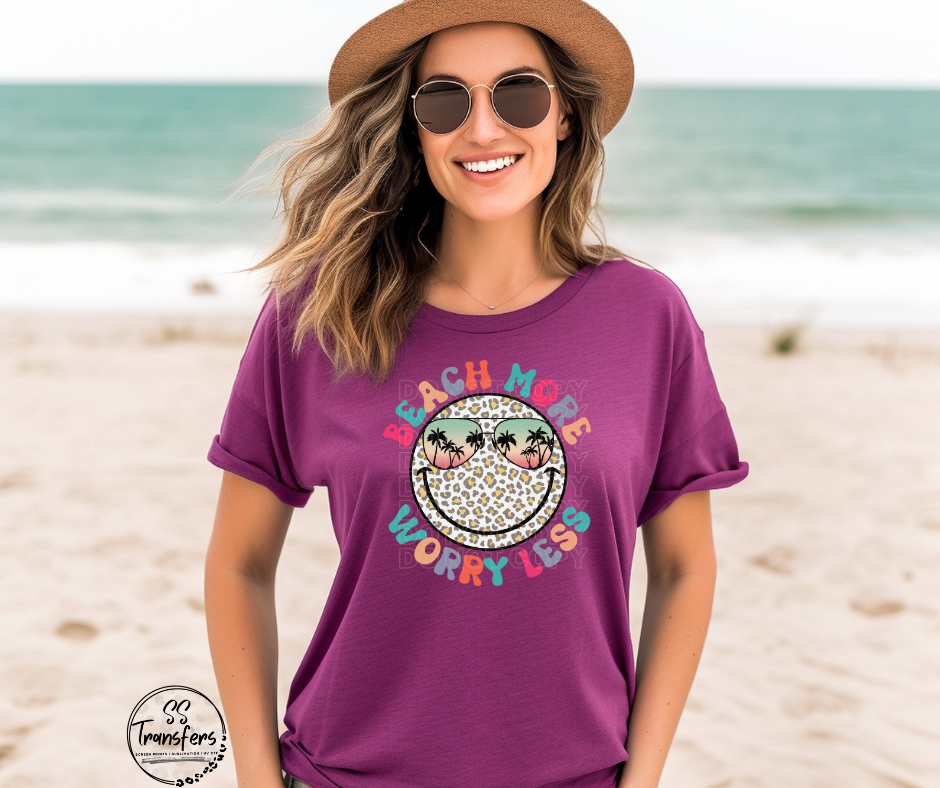 Beach More Worry Less DTF Transfer