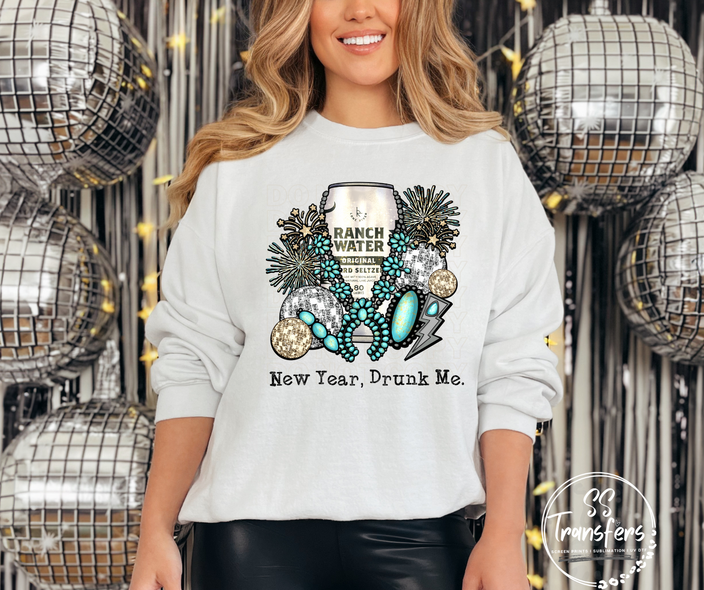 New Year. Drunk Me. (Multiple Options) DTF Transfers