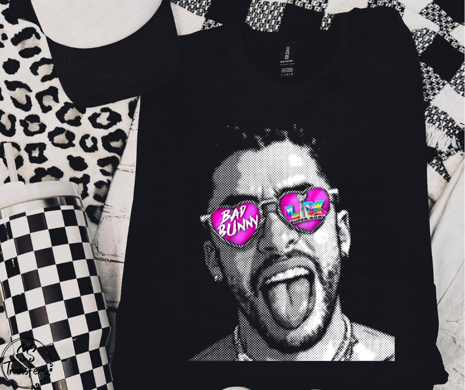 Bunny Glass Halftone DTF Transfer