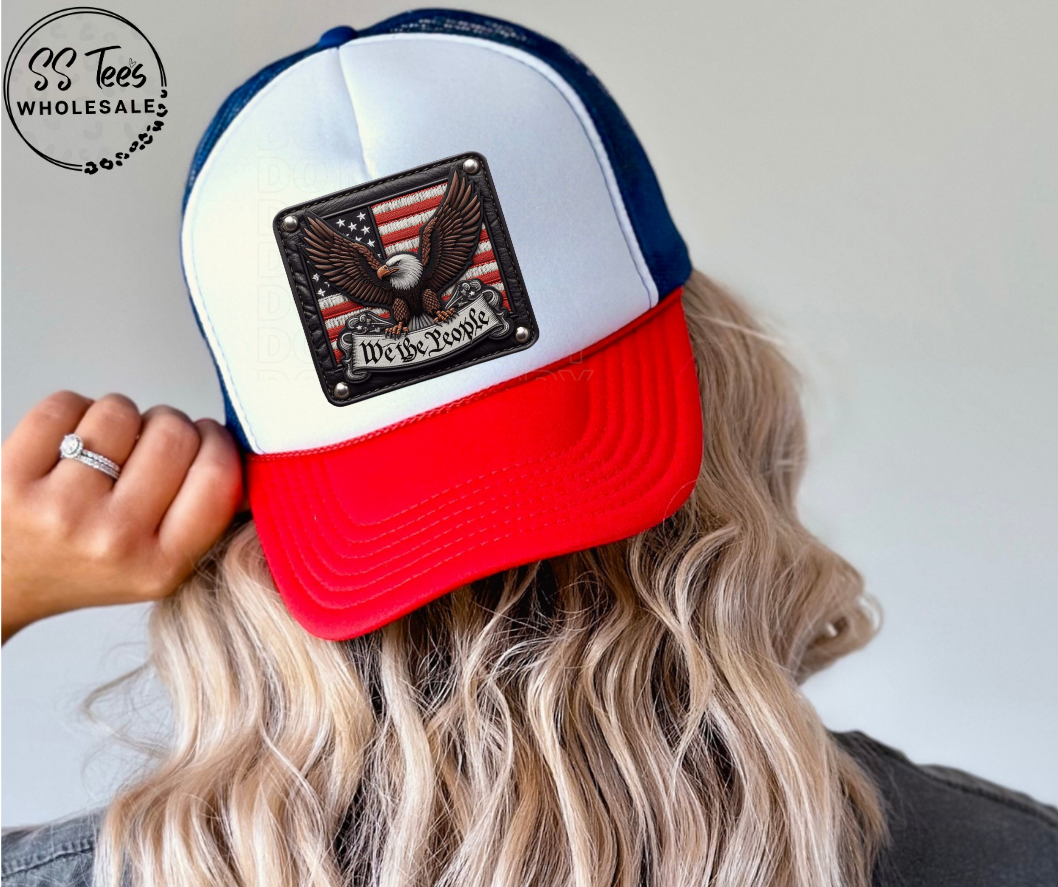 We The People Faux Embroidered Hat DTF/Sub Transfer