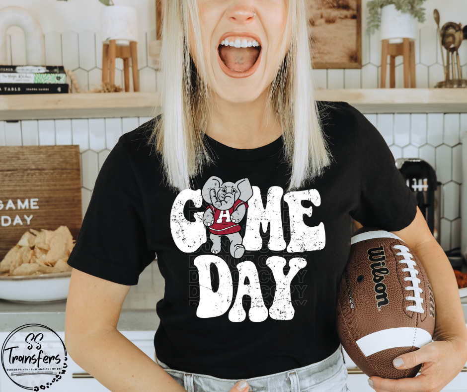 Vintage Game Day A State DTF Transfer