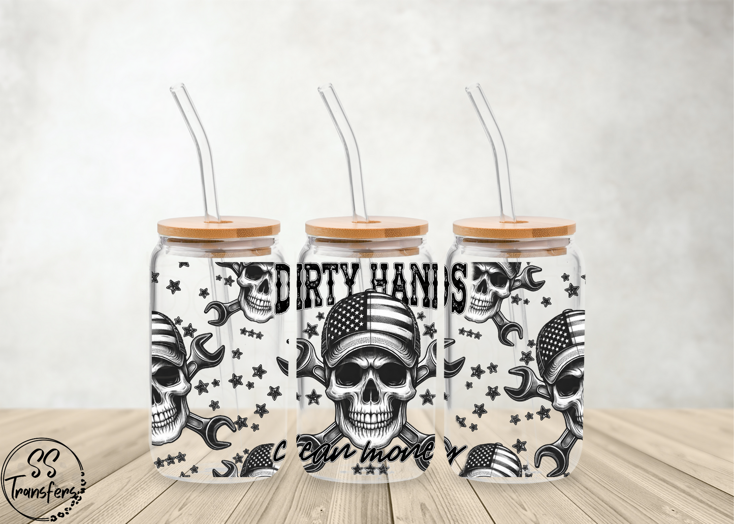 Dirty Hands Libbey UV Wrap