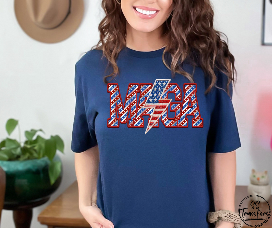 MAGA Faux Embroidery DTF Transfer