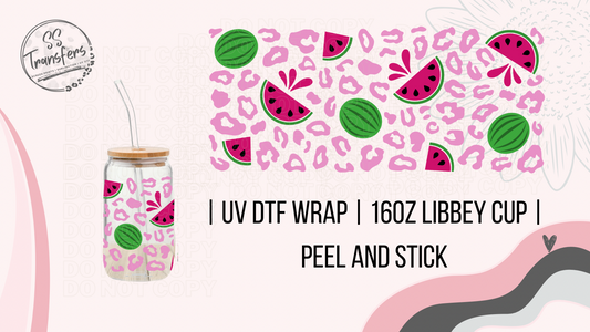 Cheetah Watermelons Libbey UV Wrap