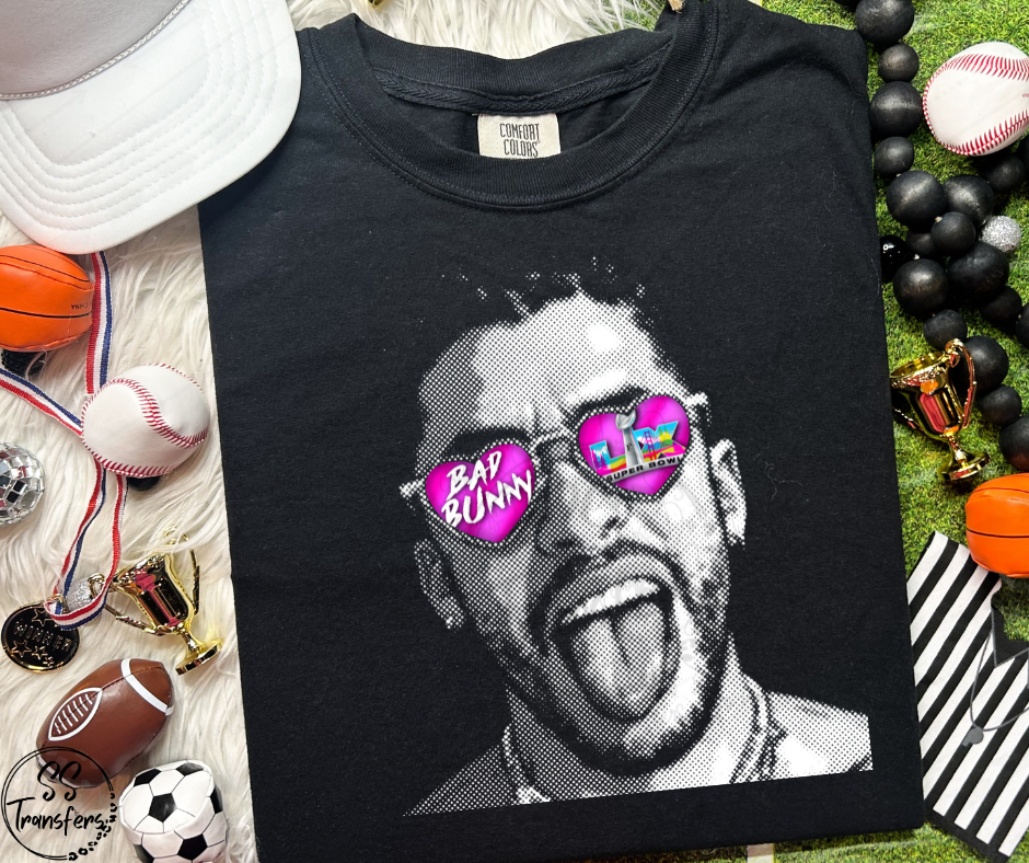 Bunny Glass Halftone DTF Transfer