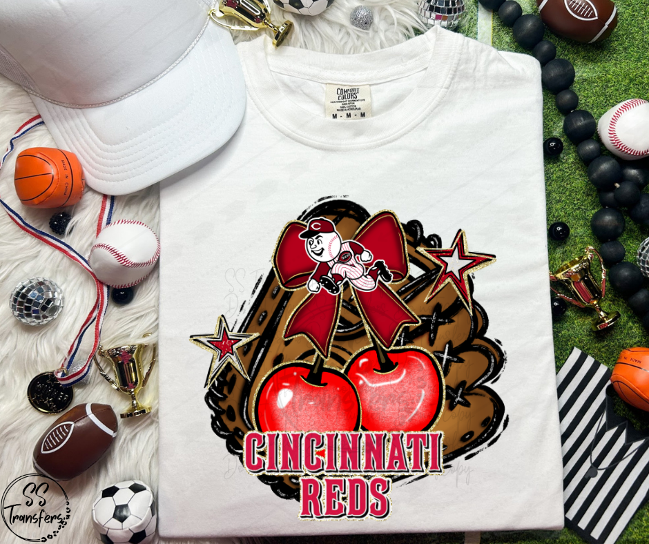 Pro Baseball Gloves and Cherries (Multiple Choices) DTF Transfer