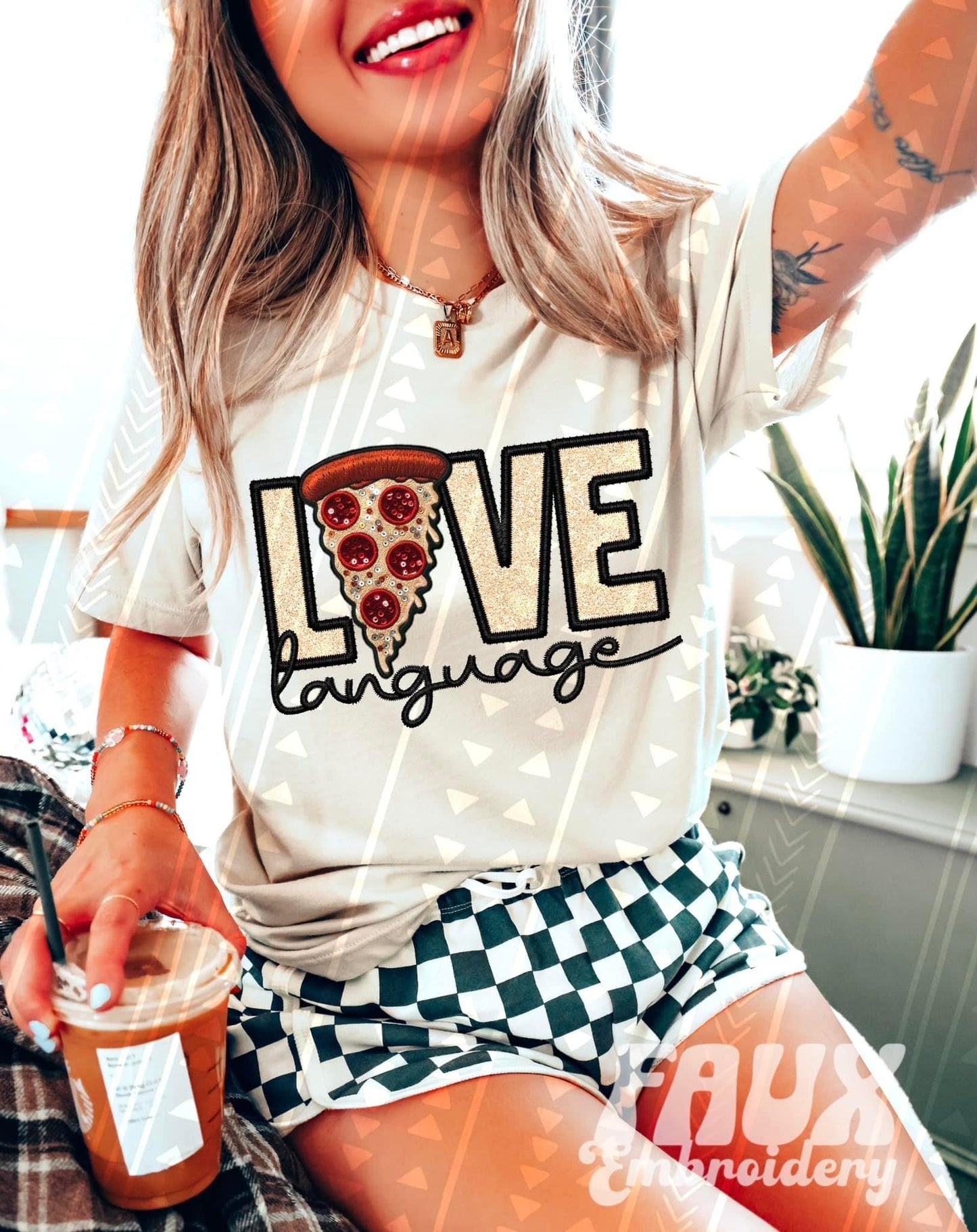 Love Language Faux Embroidered (Multiple Options) DTF Transfer