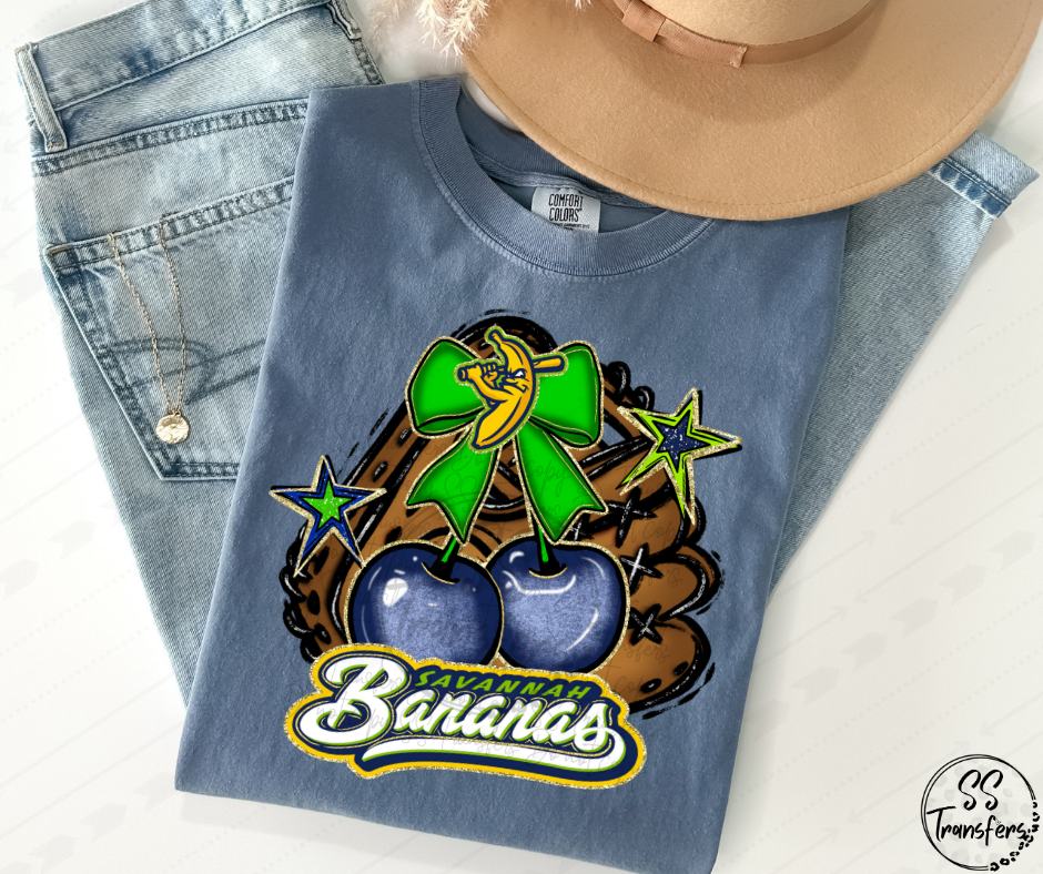 Pro Baseball Gloves and Cherries (Multiple Choices) DTF Transfer