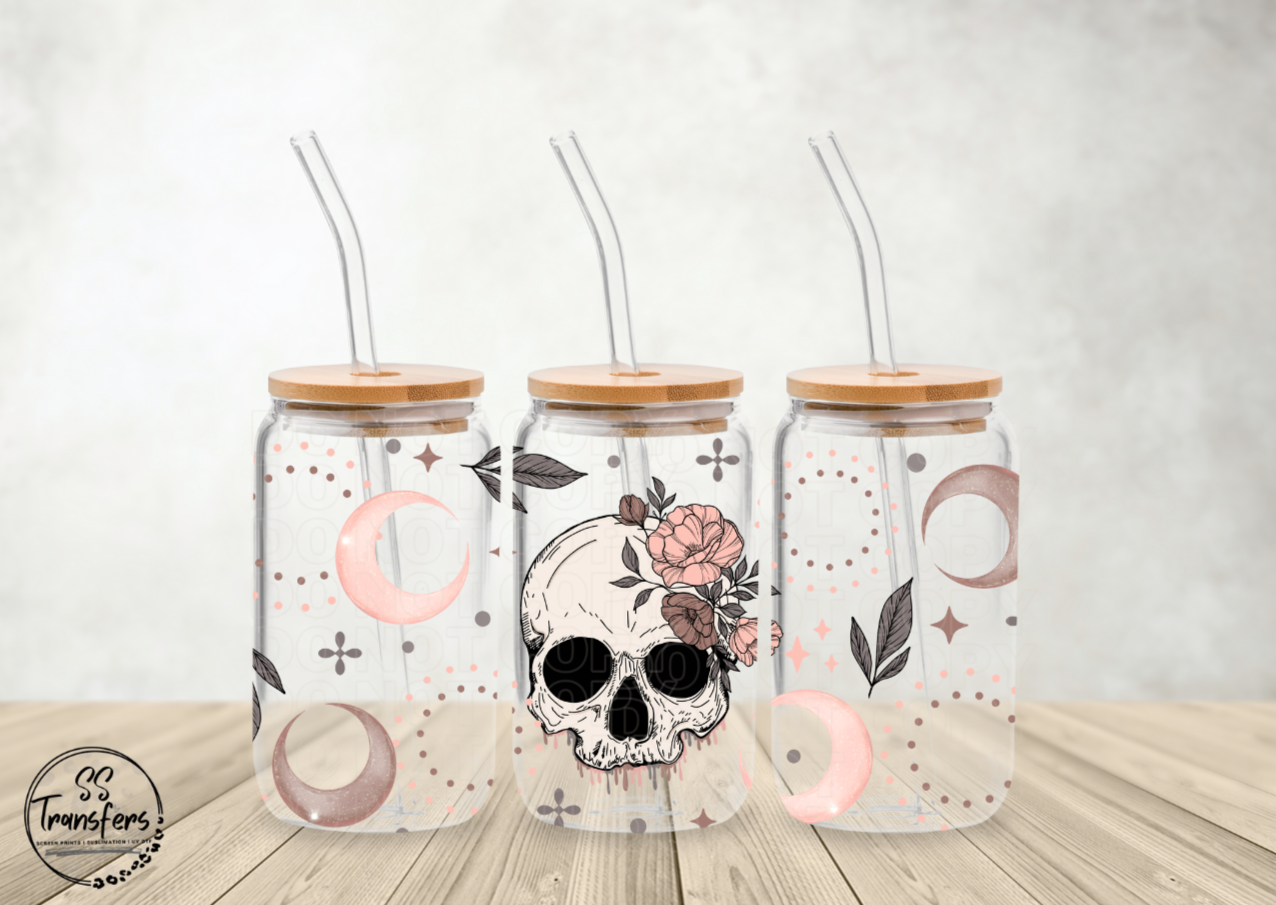 Floral Skellie Libbey UV Wrap