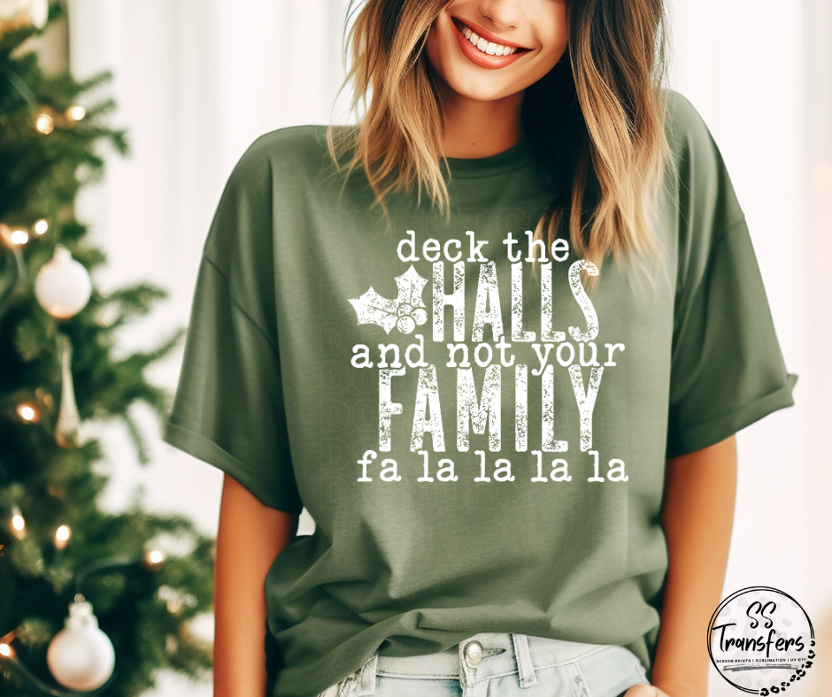 Deck The Halls (Multiple Colors) DTF Transfer