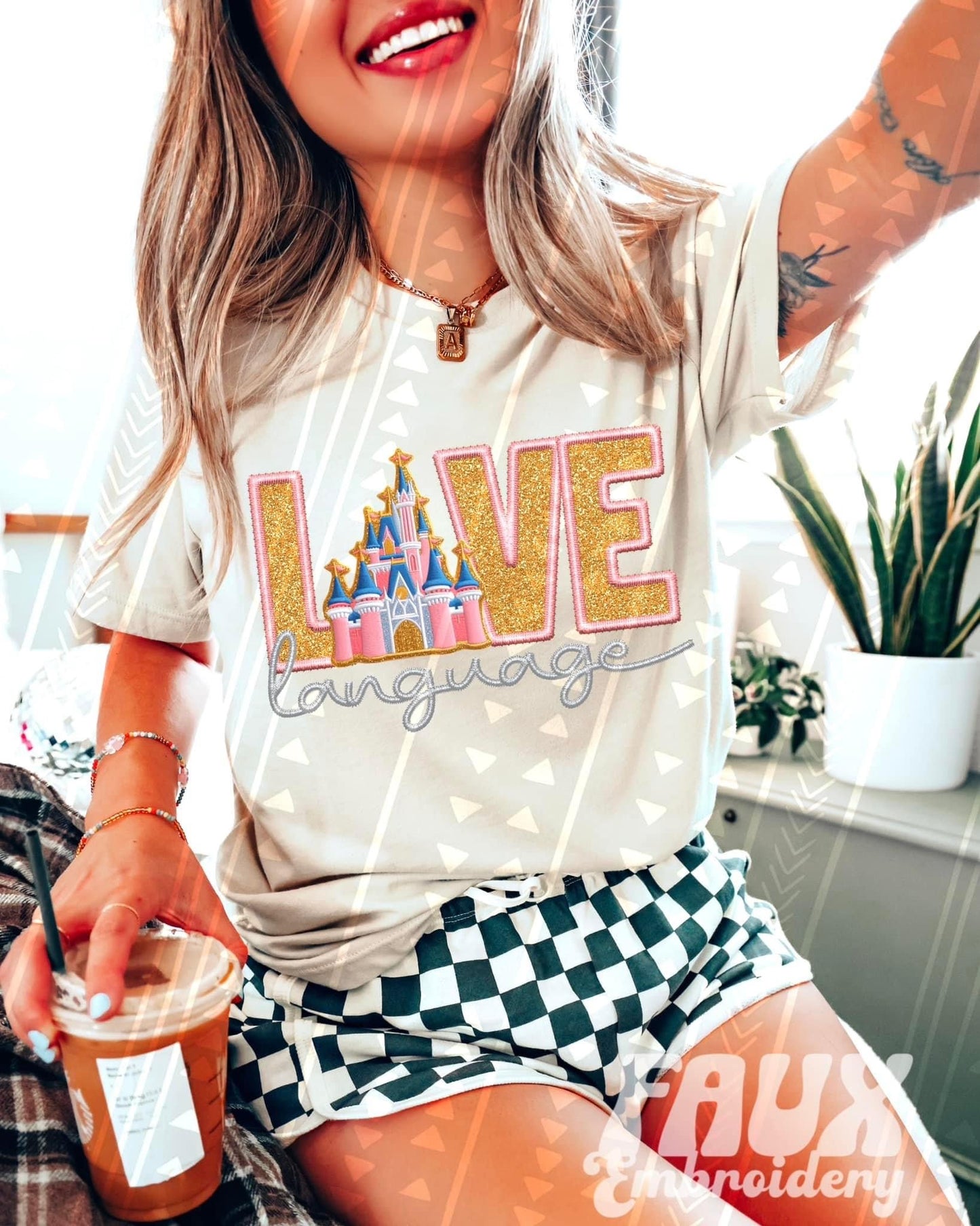 Love Language Faux Embroidered (Multiple Options) DTF Transfer