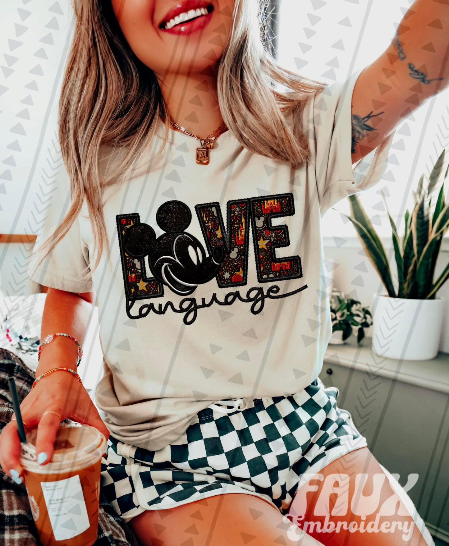 Love Language Faux Embroidered (Multiple Options) DTF Transfer
