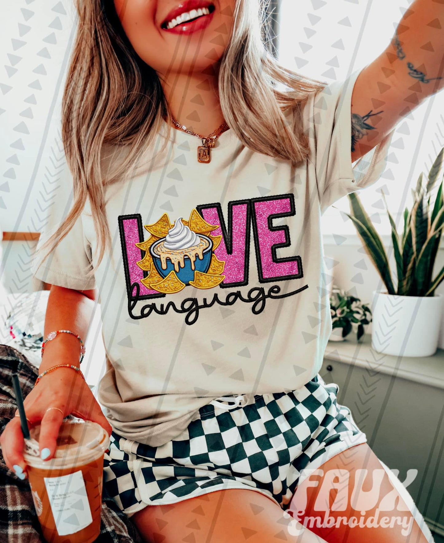 Love Language Faux Embroidered (Multiple Options) DTF Transfer