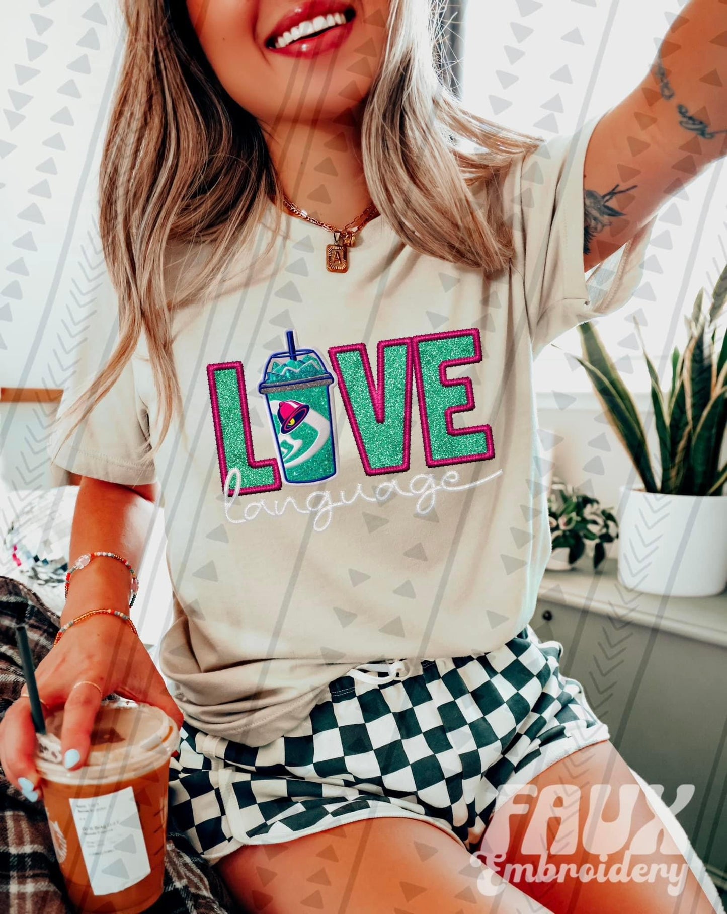 Love Language Faux Embroidered (Multiple Options) DTF Transfer