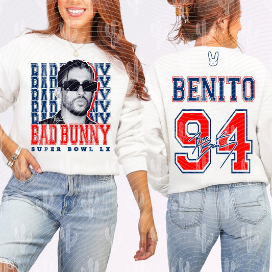 B Bunny Stacked (Front & Back Options) DTF Transfer