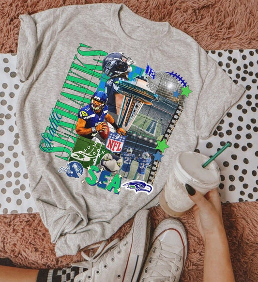 S Hawks Collage DTF Transfer