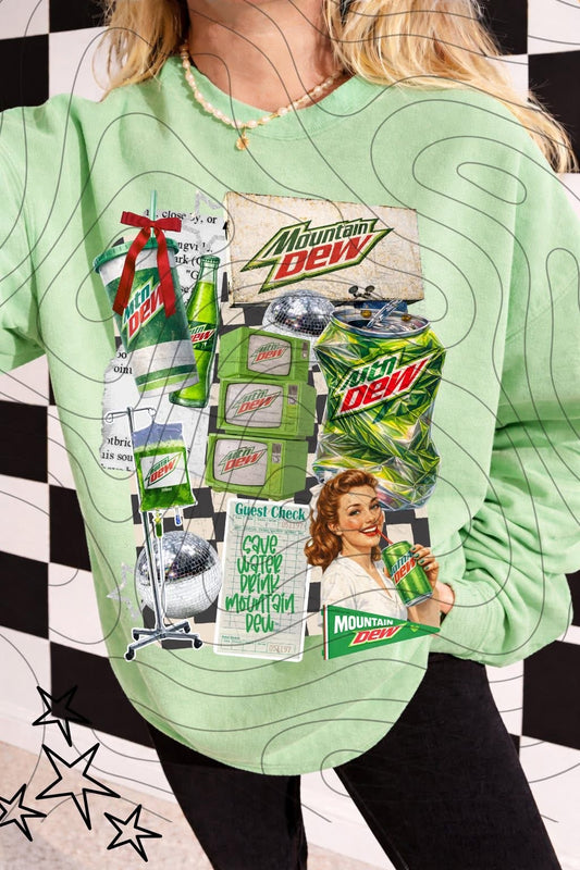 Mountain D Collage DTF Transfer