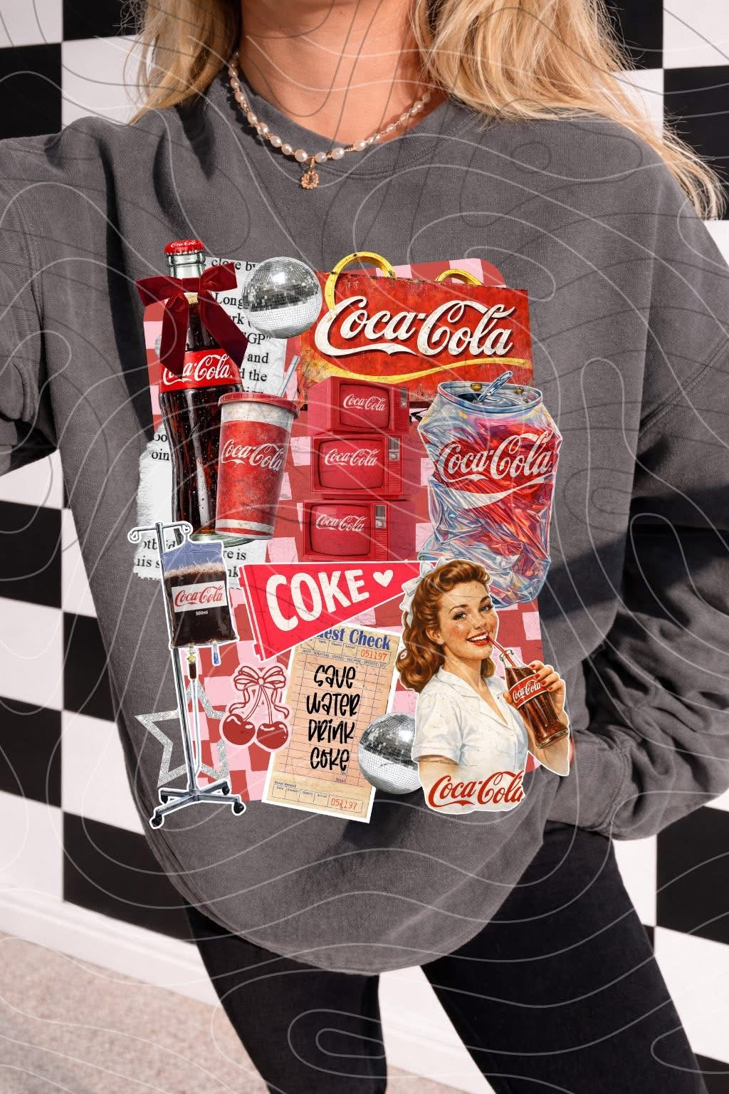 Cola Collage DTF Transfer