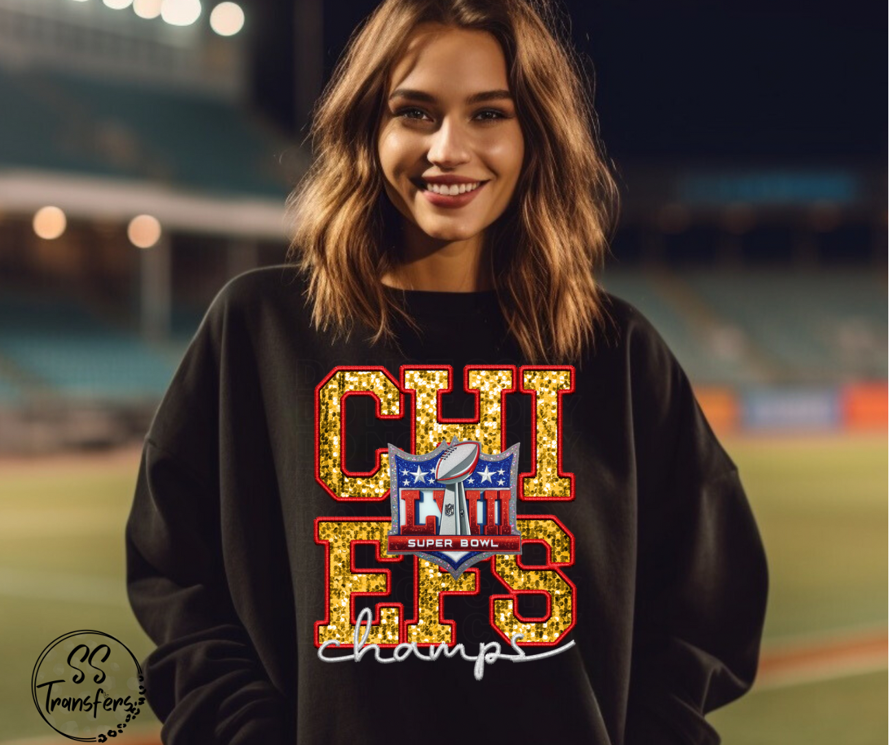 SB Champions Faux Embroidered DTF Transfer