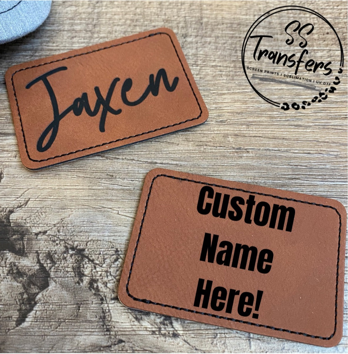 Customized Rectangle Patch Custom Rectangle Leather Patch – SS Transfers