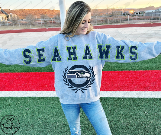S Hawk Oversized Distressed Letters *SS Exclusive* DTF Transfer