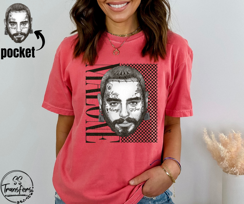 Malone Checkered (pocket included) DTF Transfer