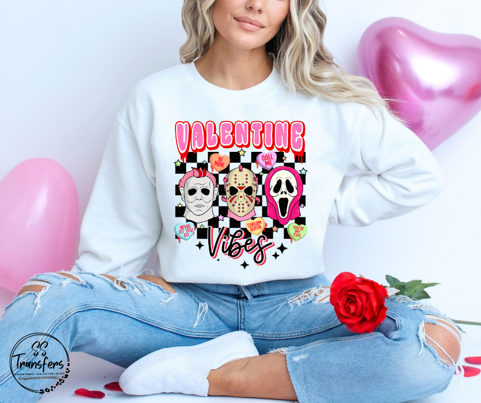 Valentine Vibes Scary Guys DTF Transfer